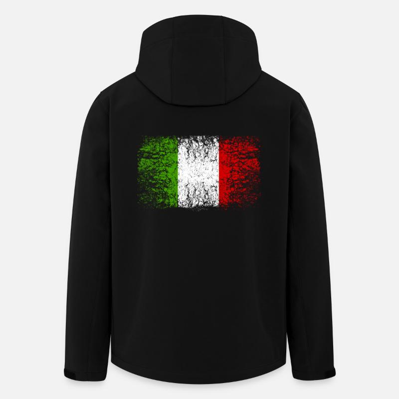 Italie 002 dessins ronds - Veste softshell homme en polyester recyclé Stanley/Stella - noir