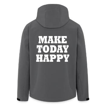 Make today happy - Veste softshell homme en polyester recyclé Stanley/Stella - charbon - Dos - AI Model Male 185 light (185cm)