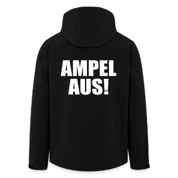 Ampel aus - Recycelte Männer Softshell-Jacke von Stanley/Stella - Schwarz - Hinten - AI Model Male 185 light (185cm)