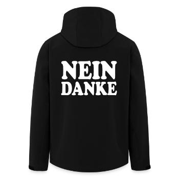 Nein danke - Recycelte Männer Softshell-Jacke von Stanley/Stella - Schwarz - Hinten - AI Model Male 185 light (185cm)