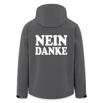 Nein danke - Recycelte Männer Softshell-Jacke von Stanley/Stella - Anthrazit - Hinten - AI Model Male 185 light (185cm)
