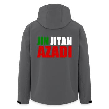 jin jiyan azadi - Recycelte Männer Softshell-Jacke von Stanley/Stella - Schwarz - Hinten - AI Model Male 185 light (185cm)