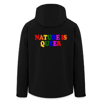 Nature is queer - Recycelte Männer Softshell-Jacke von Stanley/Stella - Schwarz - Hinten - AI Model Male 185 light (185cm)