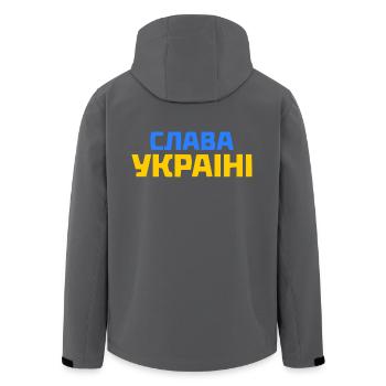 Slava ukraini - Veste softshell homme en polyester recyclé Stanley/Stella - noir - Dos - AI Model Male 185 light (185cm)