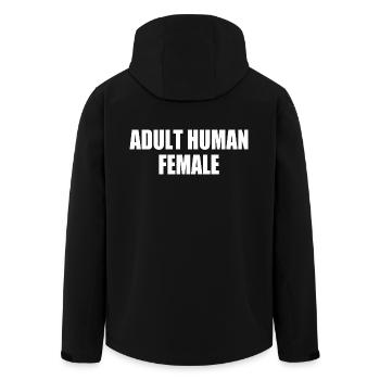 Adult human female - Recycelte Männer Softshell-Jacke von Stanley/Stella - Schwarz - Hinten - AI Model Male 185 light (185cm)