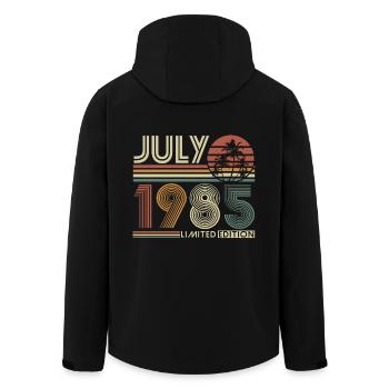 1985 Jahrgang Vintage Geburtstag Retro Geschenk - Recycelte Männer Softshell-Jacke von Stanley/Stella - Schwarz - Hinten - AI Model Male 185 light (185cm)