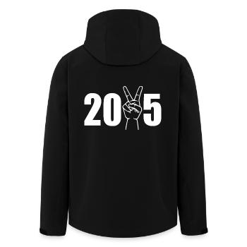 2025 - Men’s Recycled Softshell Jacket by Stanley/Stella - black - Back - AI Model Male 185 light (185cm)