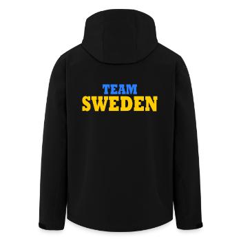 Team sweden - Veste softshell homme en polyester recyclé Stanley/Stella - noir - Dos - AI Model Male 185 light (185cm)