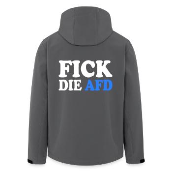Fick die afd - Recycelte Männer Softshell-Jacke von Stanley/Stella - Schwarz - Hinten - AI Model Male 185 light (185cm)