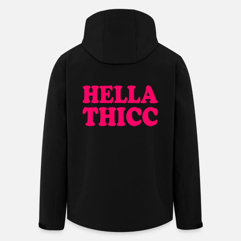 hella thicc - Veste softshell homme en polyester recyclé Stanley/Stella - noir