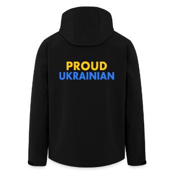Proud ukrainian - Men’s Recycled Softshell Jacket by Stanley/Stella - black - Back - AI Model Male 185 light (185cm)