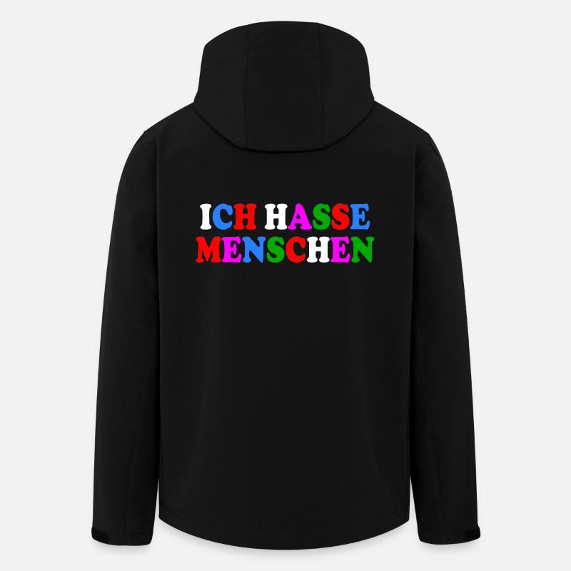 Ich hasse menschen - Recycelte Männer Softshell-Jacke von Stanley/Stella - Schwarz