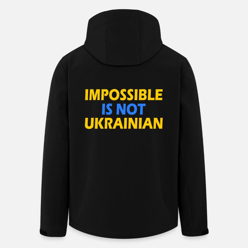 impossible is not ukrainian - ukraine - Men’s Recycled Softshell Jacket by Stanley/Stella - black