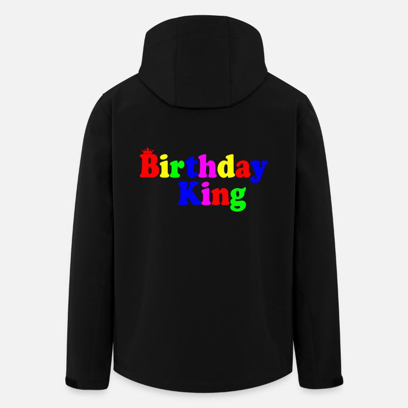 Birthday king - Stanley/Stella herre softshelljakke i genanvendt polyester Discoverer - sort