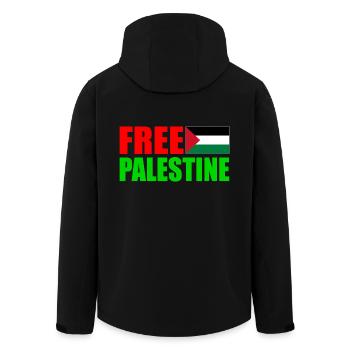 Free palestine - Recycelte Männer Softshell-Jacke von Stanley/Stella - Schwarz - Hinten - AI Model Male 185 light (185cm)