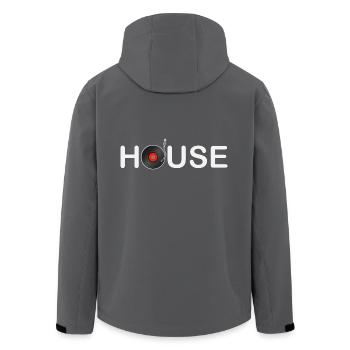 house music - Recycelte Männer Softshell-Jacke von Stanley/Stella - Schwarz - Hinten - AI Model Male 185 light (185cm)