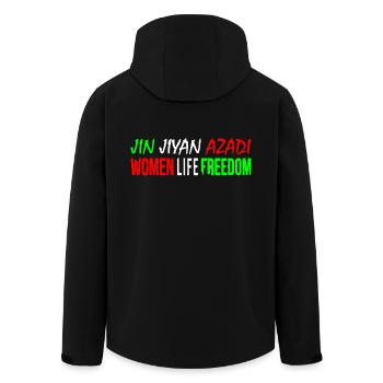 Women life freedom jin jiyan azadi - Recycelte Männer Softshell-Jacke von Stanley/Stella - Schwarz - Hinten - AI Model Male 185 light (185cm)