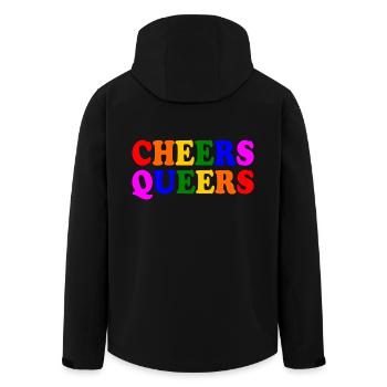 Cheers queers - Men’s Recycled Softshell Jacket by Stanley/Stella - black - Back - AI Model Male 185 light (185cm)