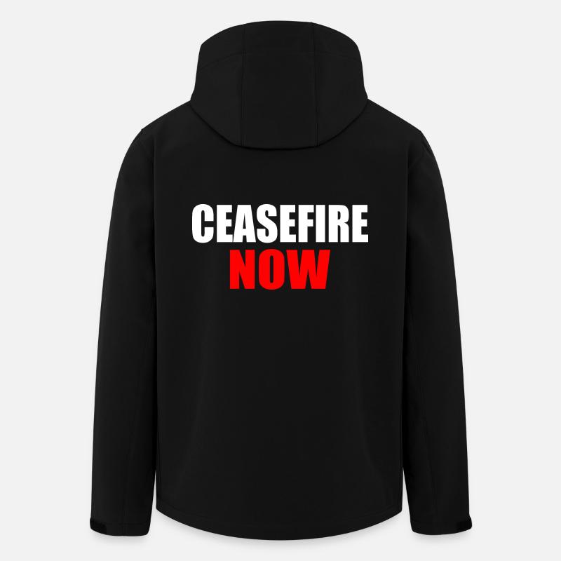 Ceasefire now - Men’s Recycled Softshell Jacket by Stanley/Stella - black