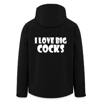 I love big cocks - Men’s Recycled Softshell Jacket by Stanley/Stella - black - Back - AI Model Male 185 light (185cm)