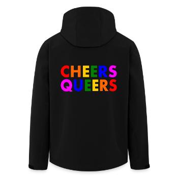 Cheers queers - Men’s Recycled Softshell Jacket by Stanley/Stella - black - Back - AI Model Male 185 light (185cm)