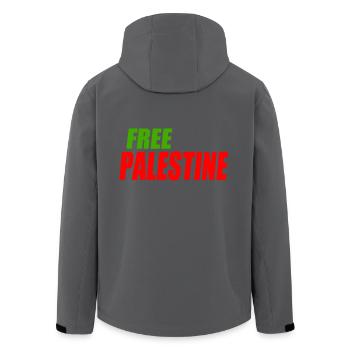 Free palestine - Veste softshell homme en polyester recyclé Stanley/Stella - noir - Dos - AI Model Male 185 light (185cm)