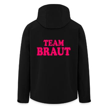 Team braut - Recycelte Männer Softshell-Jacke von Stanley/Stella - Schwarz - Hinten - AI Model Male 185 light (185cm)