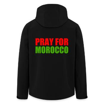 Pray for morocco - Veste softshell homme en polyester recyclé Stanley/Stella - noir - Dos - AI Model Male 185 light (185cm)