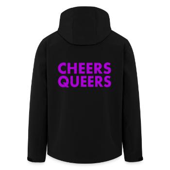 Cheers queers - Men’s Recycled Softshell Jacket by Stanley/Stella - black - Back - AI Model Male 185 light (185cm)