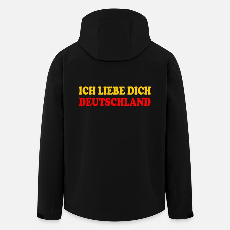 ich liebe dich deutschland - Recycelte Männer Softshell-Jacke von Stanley/Stella - Schwarz