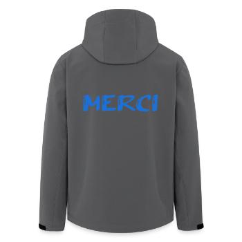 MERCI. MAÎTRESSE. MAÎTRE. MERCI MAÎTRESSE - Veste softshell homme en polyester recyclé Stanley/Stella - noir - Dos - AI Model Male 185 light (185cm)