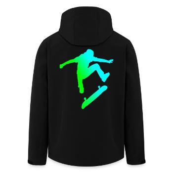 Skater - Men’s Recycled Softshell Jacket by Stanley/Stella - black - Back - AI Model Male 185 light (185cm)