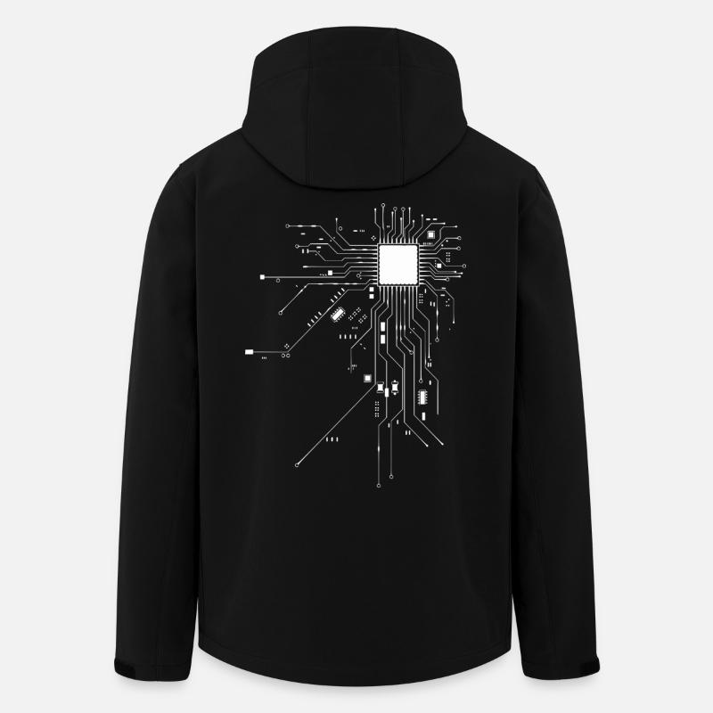 Hacker Cyberkriminalität - Recycelte Männer Softshell-Jacke Discoverer von Stanley/Stella - Schwarz