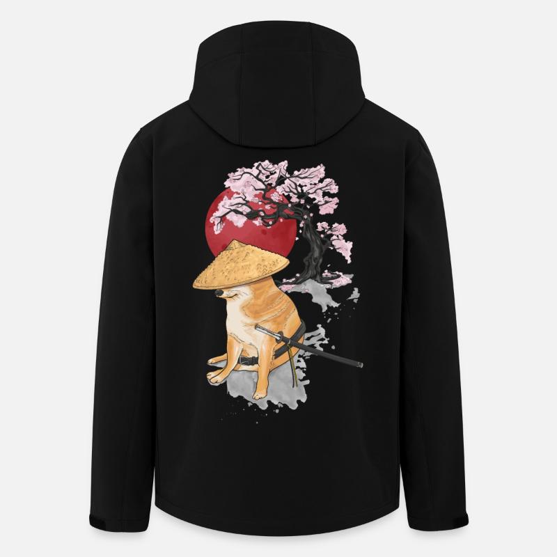 samurais cheems - Recycelte Männer Softshell-Jacke von Stanley/Stella - Schwarz