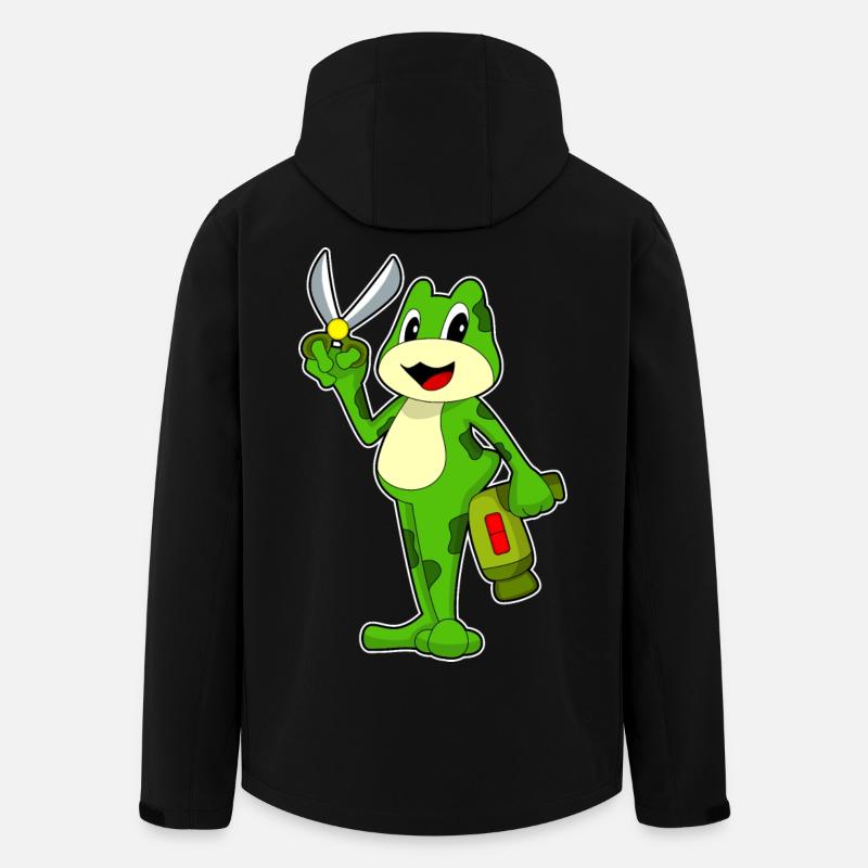 Grenouille Coiffeur Ciseaux Sèche-cheveux - Veste softshell homme en polyester recyclé Stanley/Stella - noir