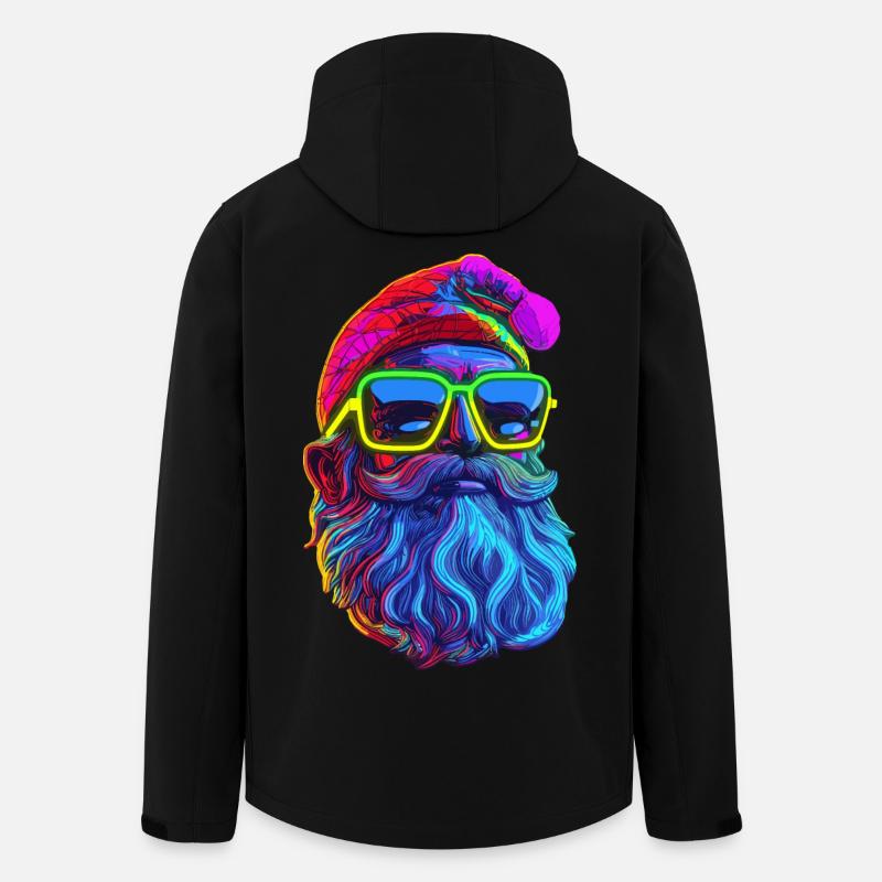 Neon Santa Popart - Recycelte Männer Softshell-Jacke von Stanley/Stella - Schwarz