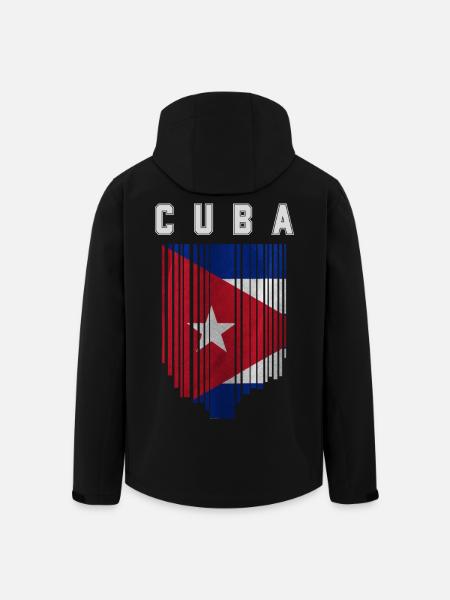 Cuban flag, Cuban pride - Men’s Recycled Softshell Jacket by Stanley/Stella - black