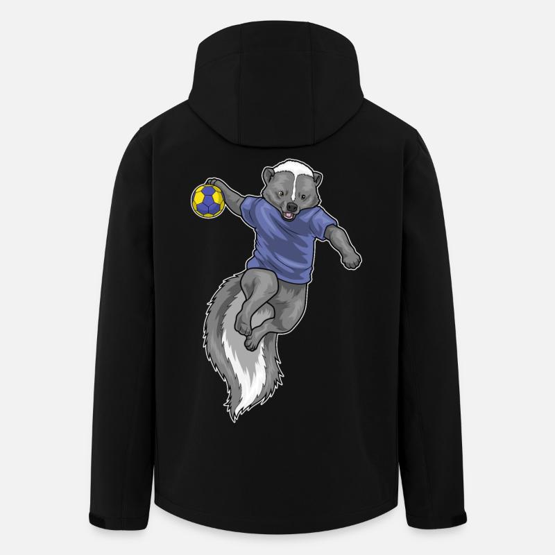 Skunk Handball Player Handball - Men’s Recycled Softshell Jacket by Stanley/Stella - black