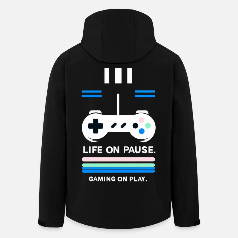 Gaming on Play - Men’s Recycled Softshell Jacket by Stanley/Stella - black