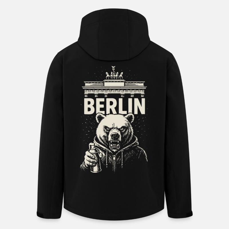 Berlin Rebel - Veste softshell homme en polyester recyclé Stanley/Stella - noir