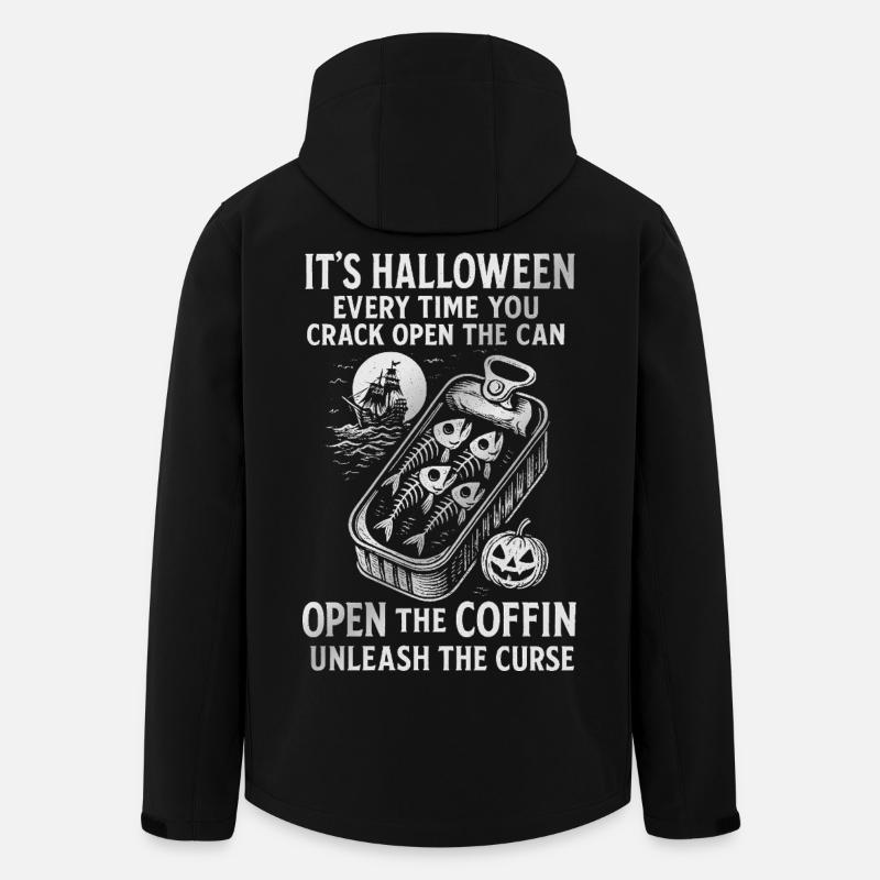 Halloween Fischdosen gruseliges Design - Recycelte Männer Softshell-Jacke von Stanley/Stella - Schwarz