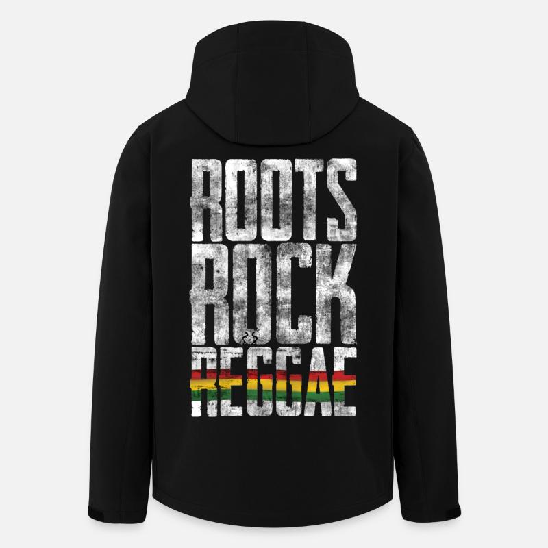 Drapeau Roots Rock Reggae - Veste softshell homme en polyester recyclé Stanley/Stella - noir