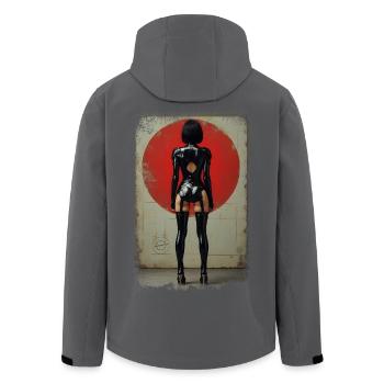 Tokyo Rope Dreams T-Shirt in Notlage - Recycelte Männer Softshell-Jacke von Stanley/Stella - Schwarz - Hinten - AI Model Male 185 light (185cm)