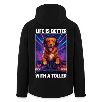 Cadeau positif drôle de DJ de Nouvelle-Écosse - Veste softshell homme en polyester recyclé Stanley/Stella - noir - Dos - AI Model Male 185 light (185cm)