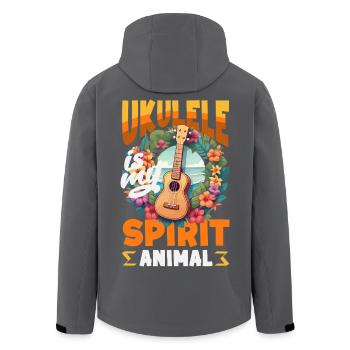 Ukulele Is My Spirit Animal Hawaii Musiker Spruch - Recycelte Männer Softshell-Jacke von Stanley/Stella - Schwarz - Hinten - AI Model Male 185 light (185cm)