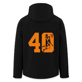 NUMÉRO 40 BASKETBALL 40E ANNIVERSAIRE - Veste softshell homme en polyester recyclé Stanley/Stella - noir - Dos - AI Model Male 185 light (185cm)