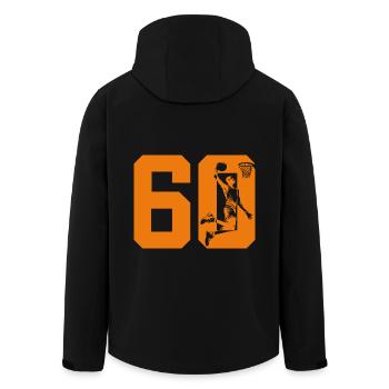 NUMÉRO 60 BASKETBALL 60E ANNIVERSAIRE - Veste softshell homme en polyester recyclé Stanley/Stella - noir - Dos - AI Model Male 185 light (185cm)