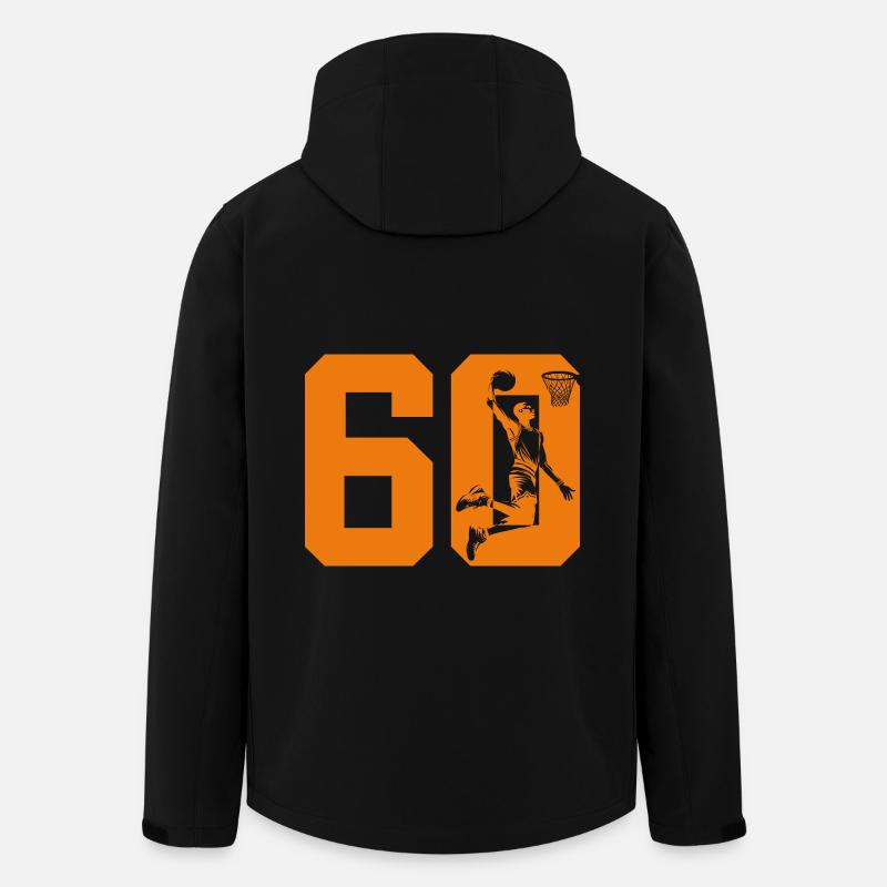 NUMBER 60 BASKETBALL 60TH BIRTHDAY - Men’s Recycled Softshell Jacket by Stanley/Stella - black