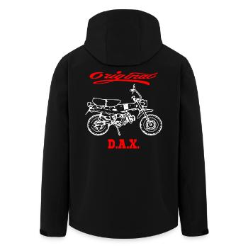 Moped Motorrad Kult Dax - Recycelte Männer Softshell-Jacke von Stanley/Stella - Schwarz - Hinten - AI Model Male 185 light (185cm)
