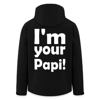 Im your papi - Recycelte Männer Softshell-Jacke von Stanley/Stella - Schwarz - Hinten - AI Model Male 185 light (185cm)